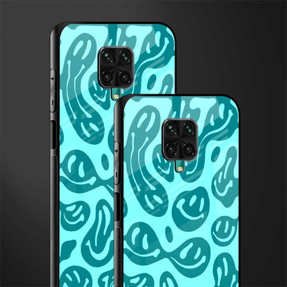 acid smiles turquoise edition glass case for redmi note 9 pro image-2