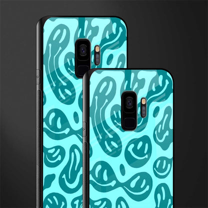 acid smiles turquoise edition glass case for samsung galaxy s9 image-2