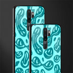 acid smiles turquoise edition glass case for oppo a9 2020 image-2