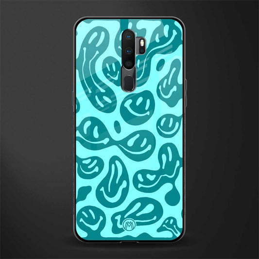 acid smiles turquoise edition glass case for oppo a5 2020 image