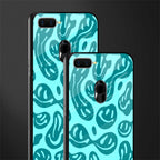 acid smiles turquoise edition glass case for oppo a7 image-2