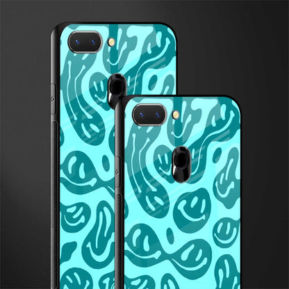 acid smiles turquoise edition glass case for oppo a5 image-2