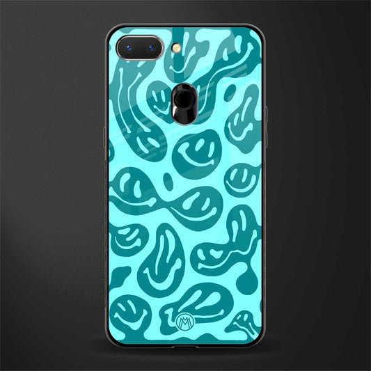 acid smiles turquoise edition glass case for oppo a5 image