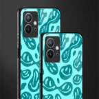 acid smiles turquoise edition glass case for vivo t1 5g image-2