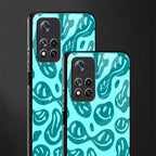 acid smiles turquoise edition glass case for xiaomi 11i 5g image-2