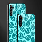 acid smiles turquoise edition glass case for realme x50 pro image-2