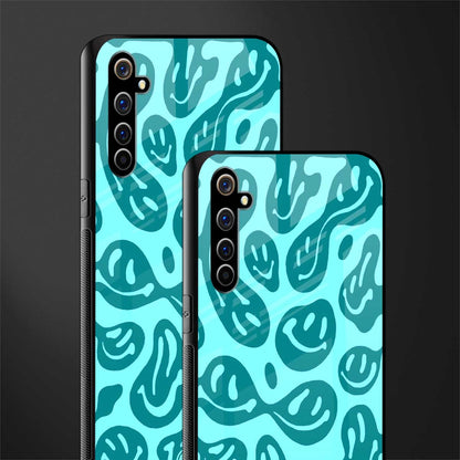 acid smiles turquoise edition glass case for realme x50 pro image-2