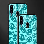 acid smiles turquoise edition glass case for samsung galaxy a20s image-2