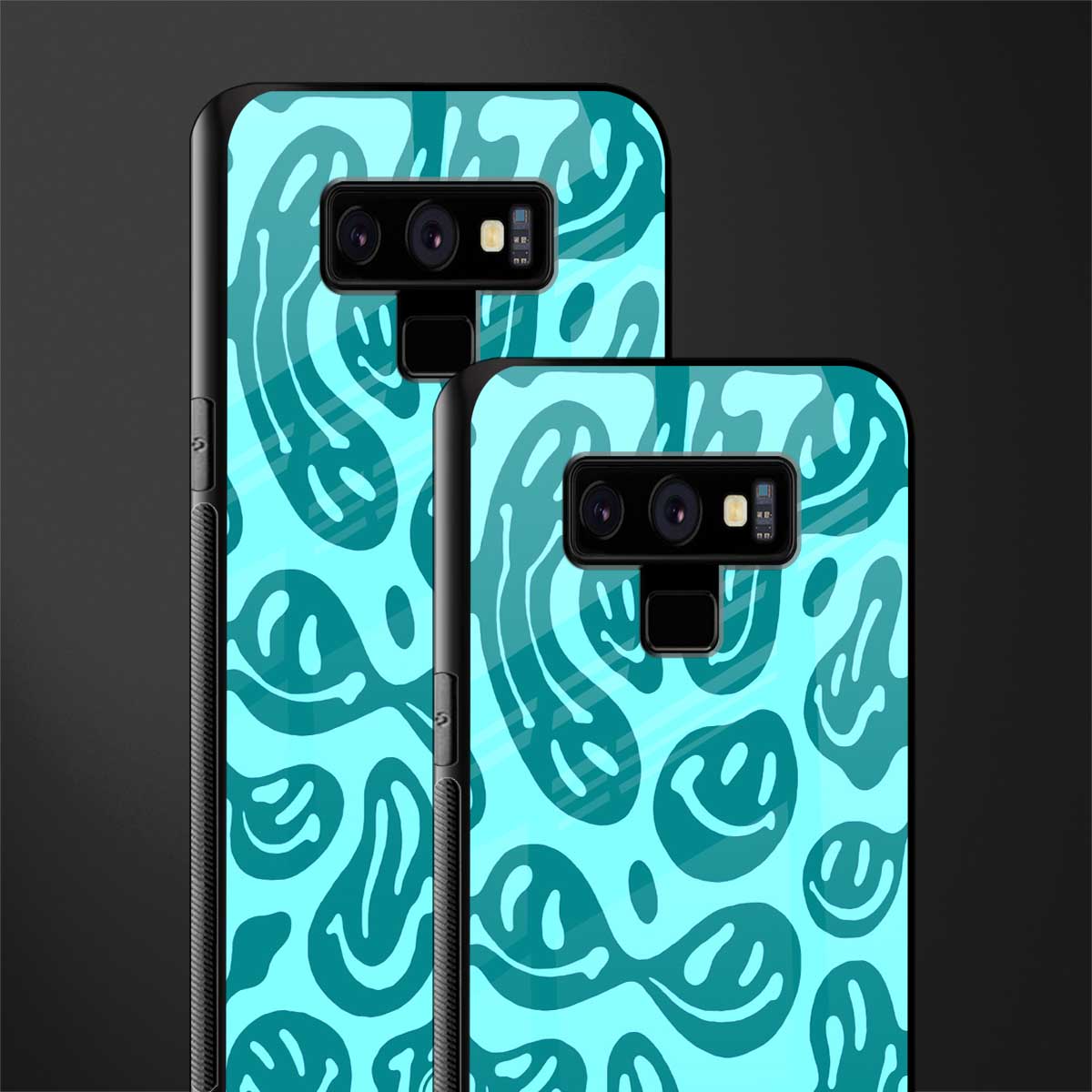 acid smiles turquoise edition glass case for samsung galaxy note 9 image-2