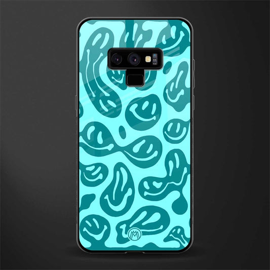 acid smiles turquoise edition glass case for samsung galaxy note 9 image