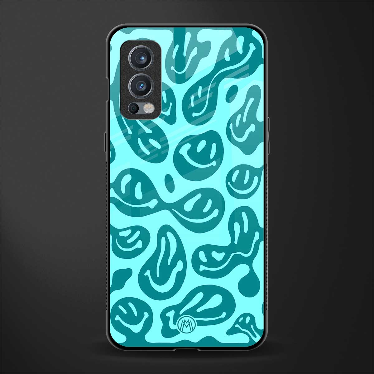 acid smiles turquoise edition glass case for oneplus nord 2 5g image