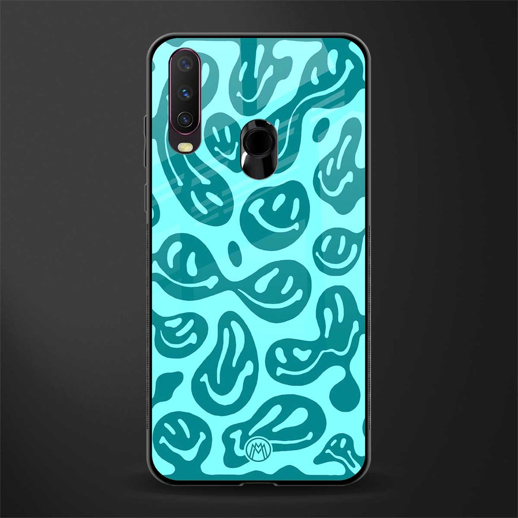 acid smiles turquoise edition glass case for vivo y17 image