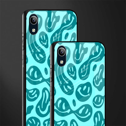 acid smiles turquoise edition glass case for vivo y90 image-2