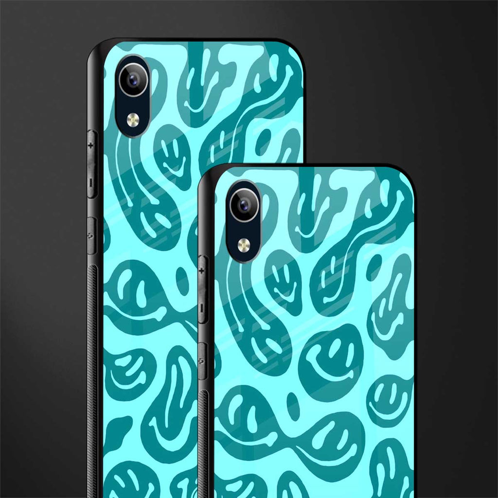 acid smiles turquoise edition glass case for vivo y91i image-2