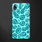 acid smiles turquoise edition glass case for vivo y1s without fingerprint image