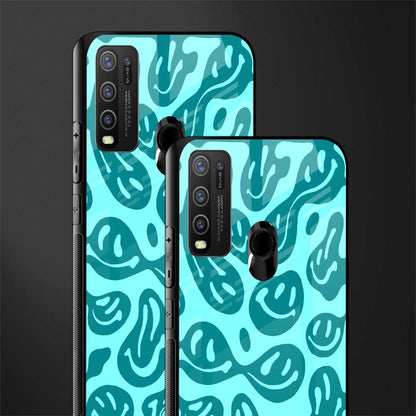 acid smiles turquoise edition glass case for vivo y50 image-2