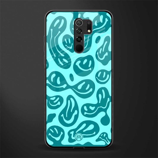 acid smiles turquoise edition glass case for poco m2 reloaded image
