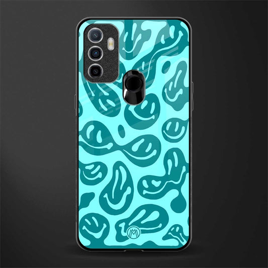 acid smiles turquoise edition glass case for oppo a53 image