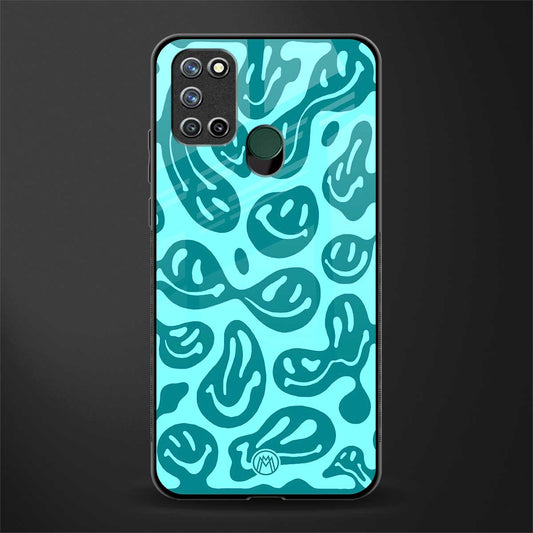 acid smiles turquoise edition glass case for realme 7i image