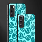 acid smiles turquoise edition glass case for vivo v20 se image-2