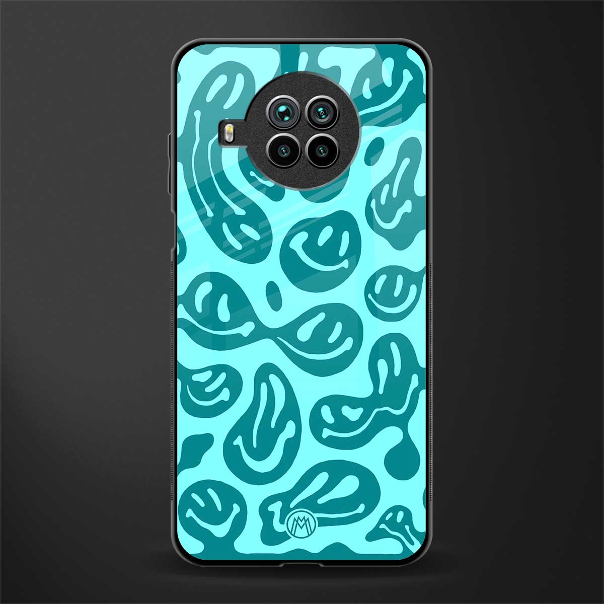 acid smiles turquoise edition glass case for mi 10i image