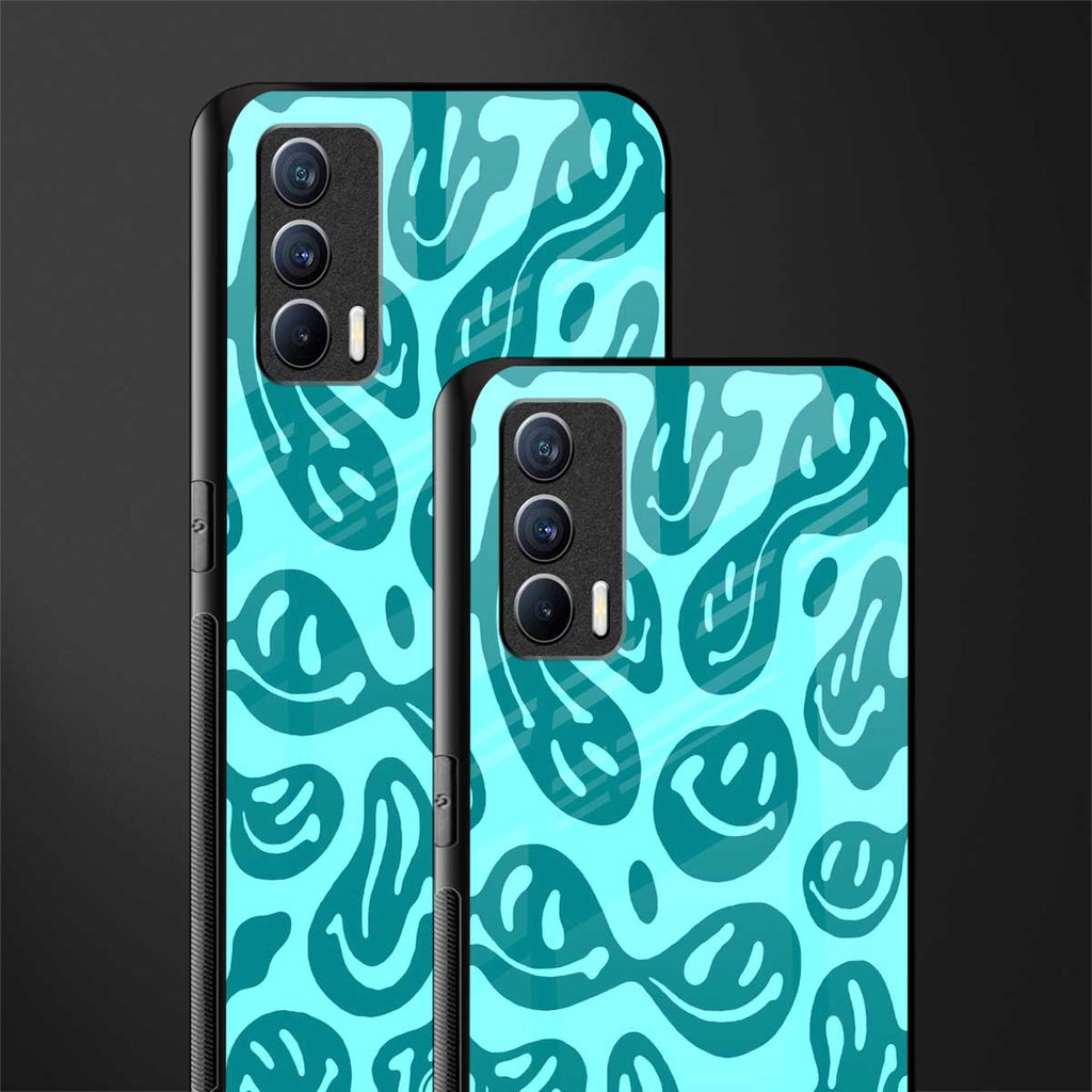 acid smiles turquoise edition glass case for realme x7 image-2