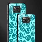 acid smiles turquoise edition glass case for poco x3 image-2