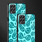 acid smiles turquoise edition glass case for samsung galaxy f62 image-2