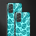 acid smiles turquoise edition glass case for samsung galaxy a32 4g image-2