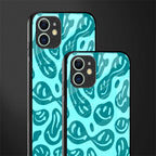 acid smiles turquoise edition glass case for iphone 12 image-2