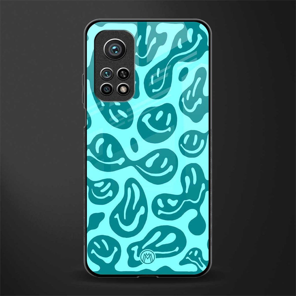 acid smiles turquoise edition glass case for mi 10t 5g image