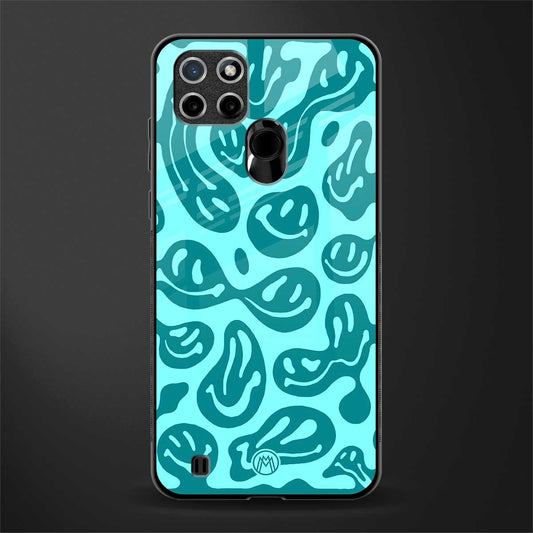 acid smiles turquoise edition glass case for realme c21 image