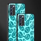 acid smiles turquoise edition glass case for oppo reno6 pro 5g image-2