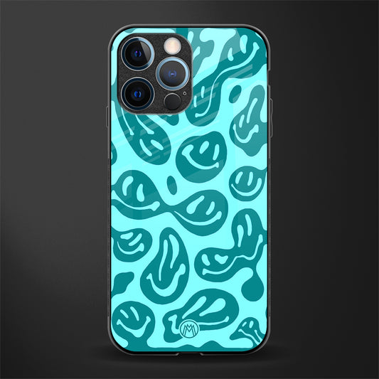 acid smiles turquoise edition glass case for iphone 13 pro image