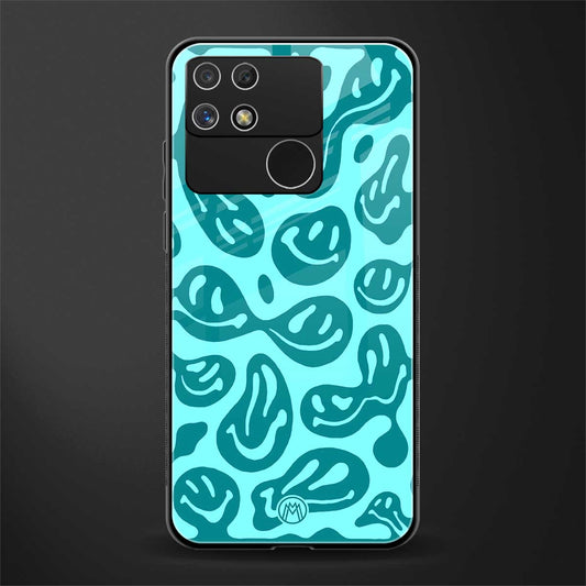 acid smiles turquoise edition back phone cover | glass case for realme narzo 50a