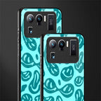 acid smiles turquoise edition glass case for mi 11 ultra 5g image-2
