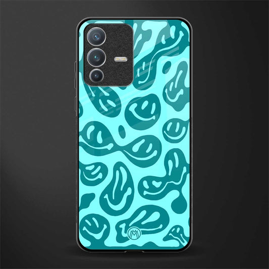 acid smiles turquoise edition glass case for vivo v23 pro 5g image