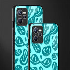 acid smiles turquoise edition glass case for realme c35 image-2