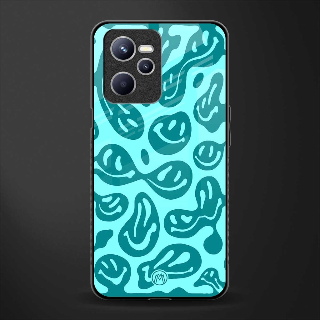 acid smiles turquoise edition glass case for realme c35 image