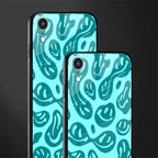 acid smiles turquoise edition glass case for iphone xr image-2