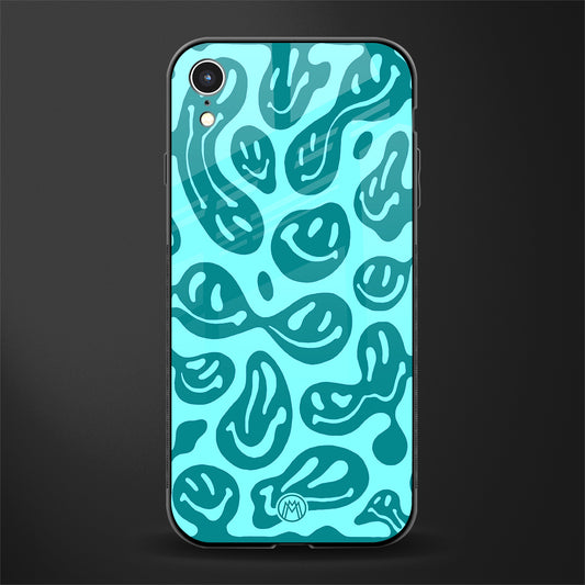 acid smiles turquoise edition glass case for iphone xr image