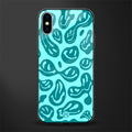 acid smiles turquoise edition glass case for iphone xs image