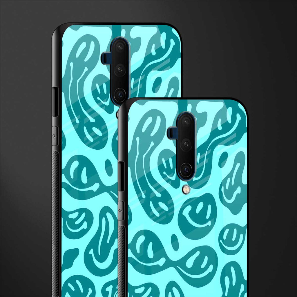 acid smiles turquoise edition glass case for oneplus 7t pro image-2