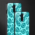 acid smiles turquoise edition glass case for oneplus 7t pro image-2