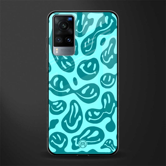 acid smiles turquoise edition glass case for vivo x60 image