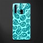 acid smiles turquoise edition glass case for samsung a21 image