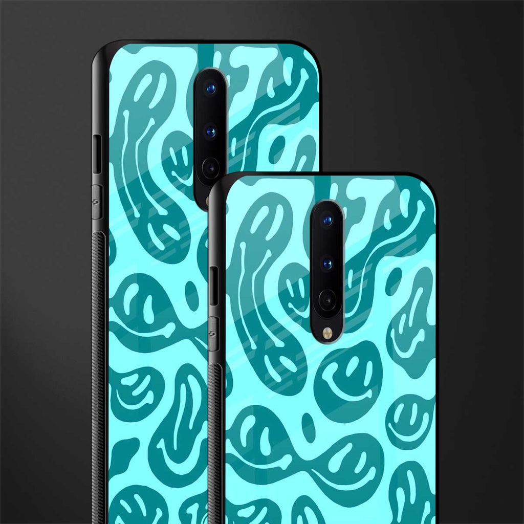 acid smiles turquoise edition glass case for oneplus 8 image-2