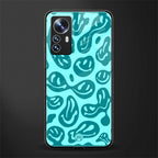 acid smiles turquoise edition back phone cover | glass case for xiaomi 12 pro