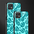 acid smiles turquoise edition back phone cover | glass case for samsung galaxy f42
