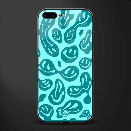 acid smiles turquoise edition glass case for iphone 8 plus image